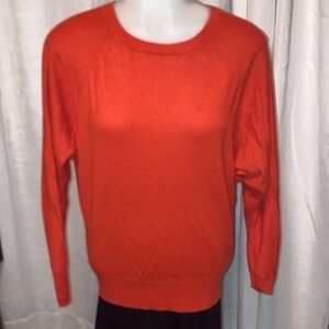 XS loft red . sweater . batwing . tie neck Ann Taylor loft collection